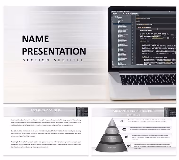 Software Project PowerPoint Template: Coding Clarity from Concept to Commit