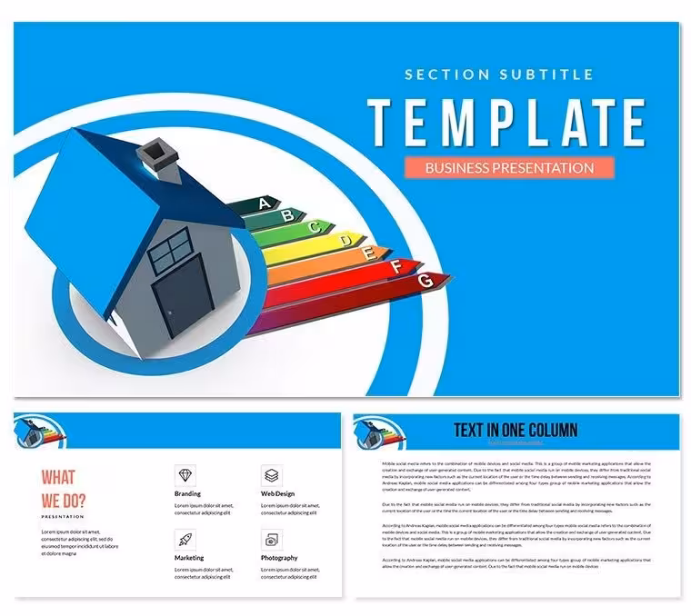House Save Energy PowerPoint Template - Download Now!