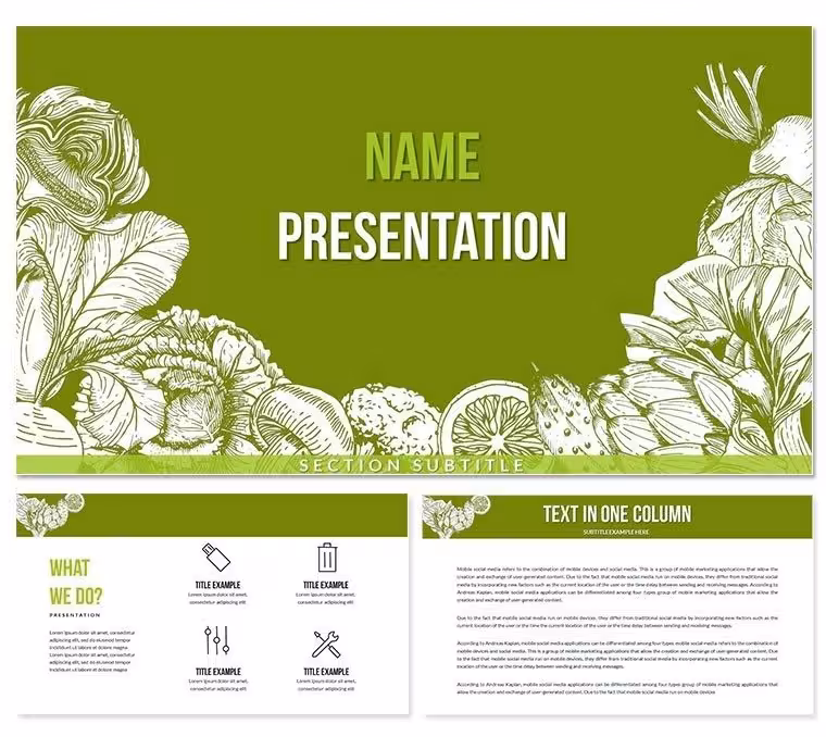 Vector Vegetables PowerPoint Templates