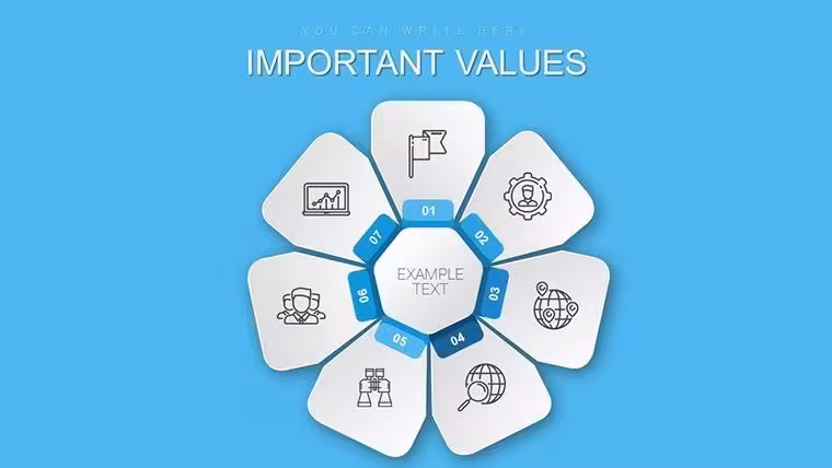 Petal Flower PowerPoint Charts Template: Blossom Your Ideas into Visual Masterpieces