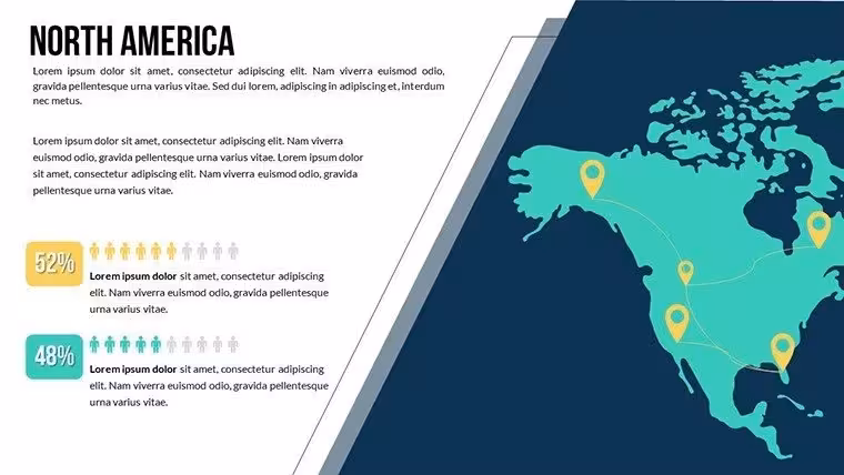 Point North America World Countries PowerPoint Maps Templates