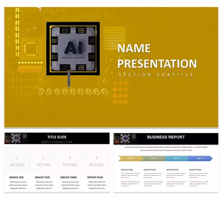 Technology Intelligence Artificielle PowerPoint Template, PPT