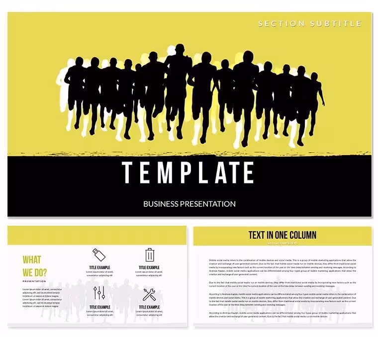 Marathon Training PowerPoint template