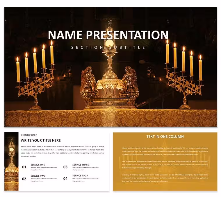 Religious PowerPoint Template for Worship Gatherings - Temporary Altar | Fully Editable | Instant Download