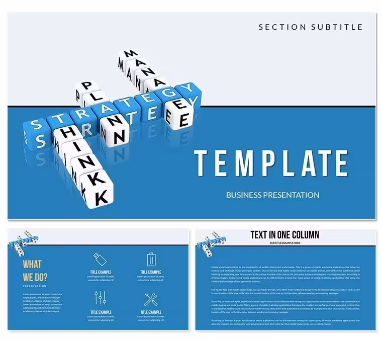 Strategy : Think, Plan, Manage PowerPoint templates