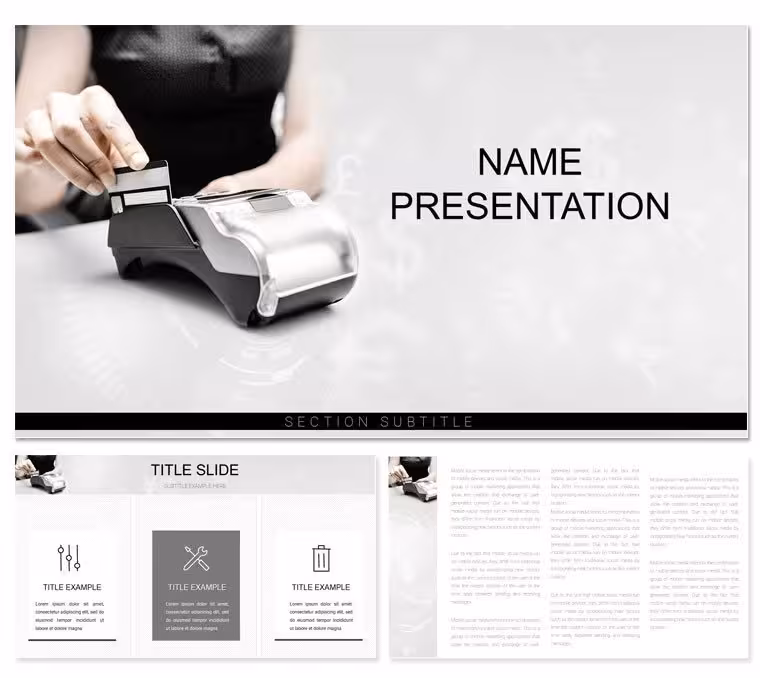 Credit Card Terminal PowerPoint Template for Finance