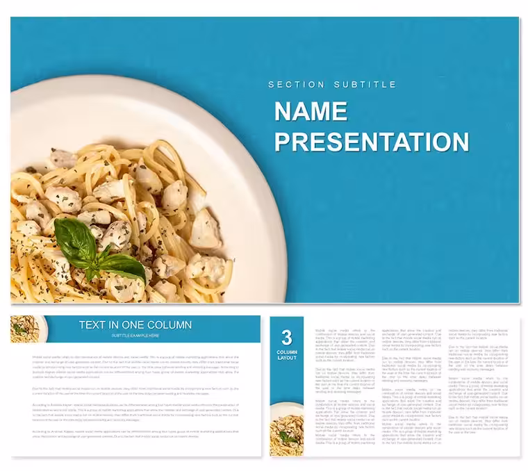 Beef Stir Fry with Noodles PowerPoint Template for Presentation