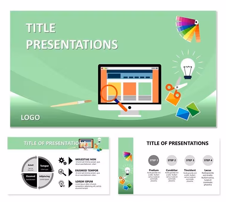 Theme Web Portal and Social Network PowerPoint template