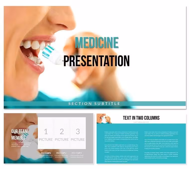 Brushing Teeth Properly PowerPoint Templates