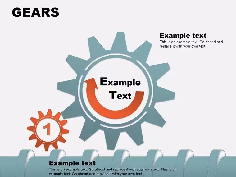 Gears Charts PowerPoint Template: Drive Strategy Home