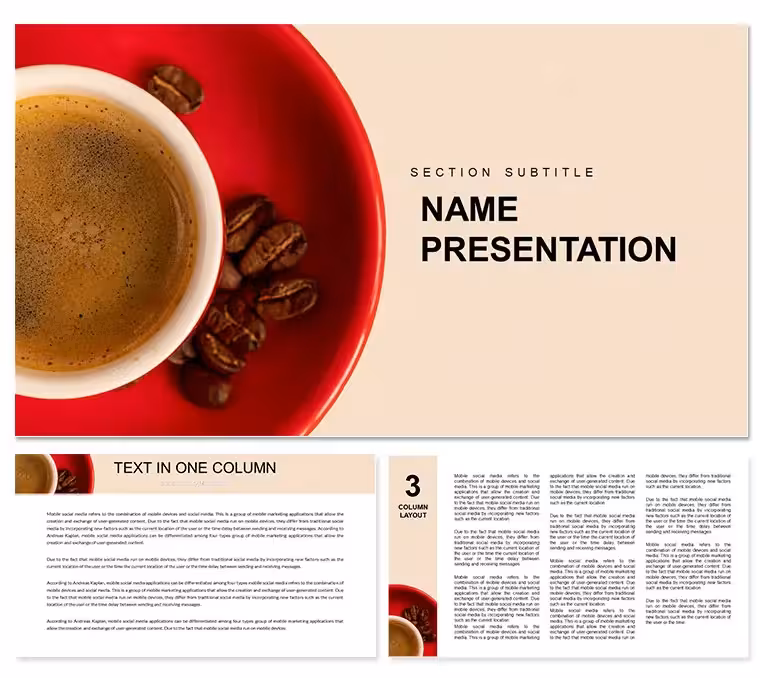 Coffee Drink Recipes , Cup Of Coffee PowerPoint templates