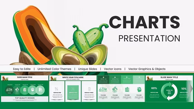 Foods Vitamin E Keynote Charts Template: Antioxidant Power in Visuals