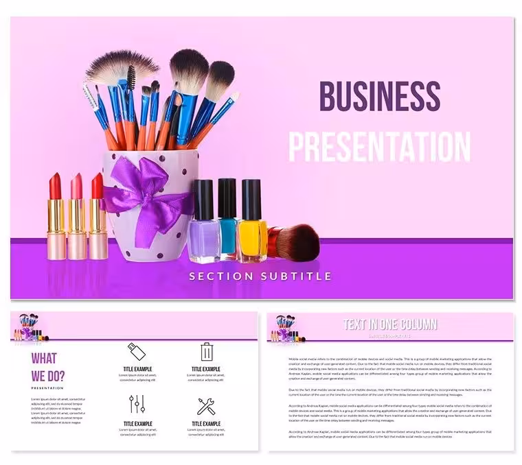 Cosmetics and Perfumery PowerPoint Templates