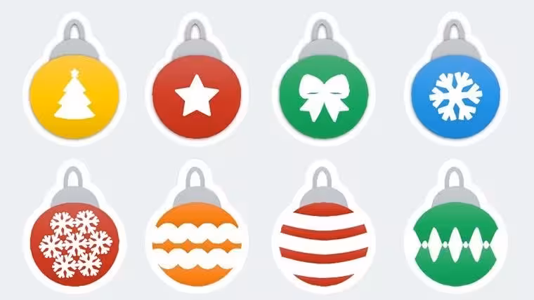 Christmas Toys Shapes Template for Keynote: 11 Slides