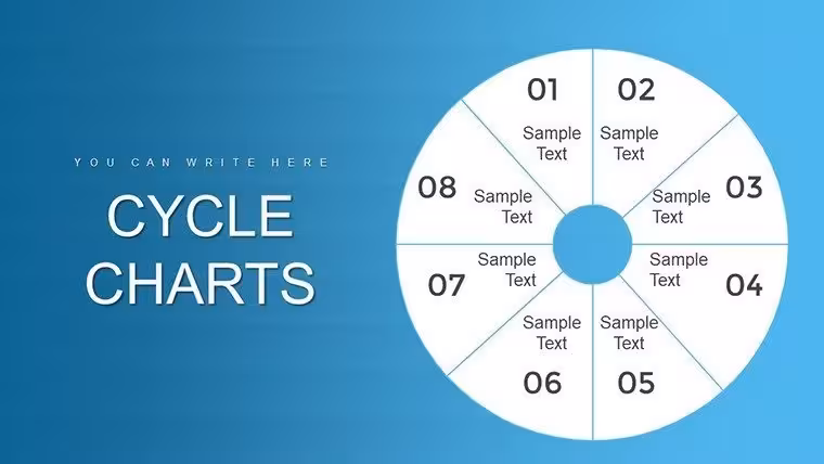 8 Segment Cycle PowerPoint Charts Template
