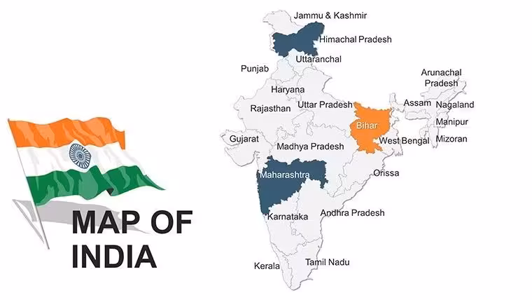 India Keynote Map Template - Fully Editable KEY