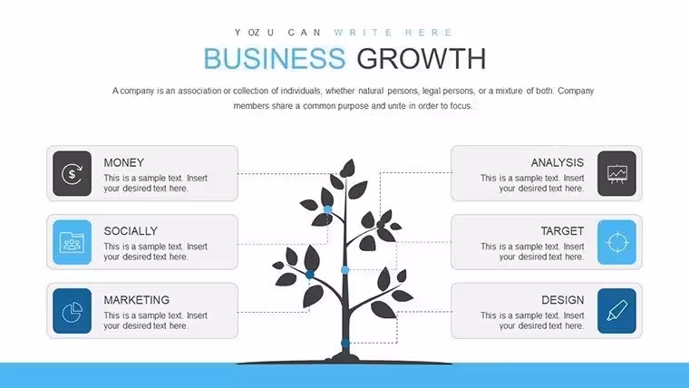 Sales Growth Earnings PowerPoint Charts - Editable Forecast & Earnings Data Visuals