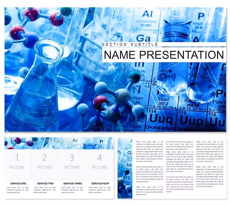 Lectures on Chemistry PowerPoint Template: Fuel the Fire of Scientific Discovery