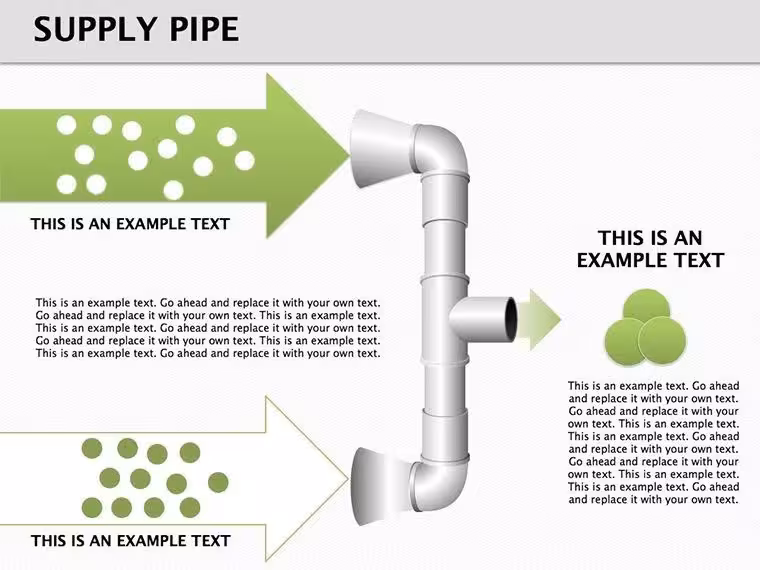 Supply Pipe Keynote Diagrams: 3D Visuals for Operational Flows