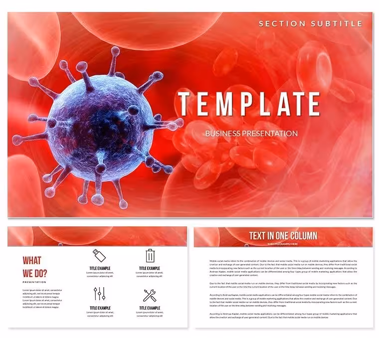Viral Infection Background PowerPoint Template - Presentation