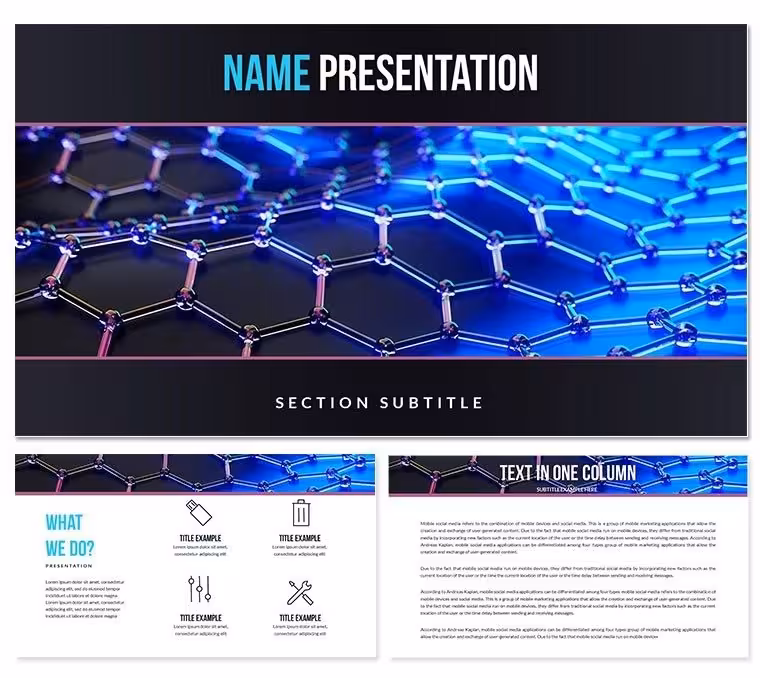 Abstract Atomic Ripples: Professional PowerPoint Template