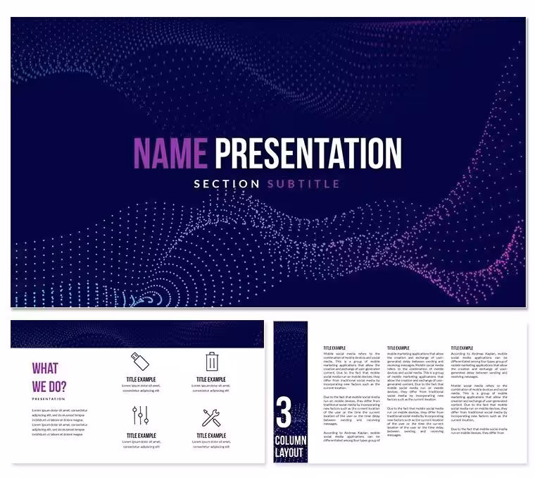 Abstract Light Breeze PowerPoint Template for Presentation