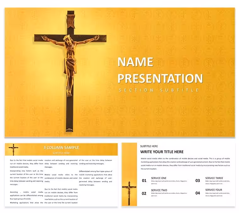 Miraculous Crucifixion of Jesus Christ Keynote Template: Honor the Sacred Story