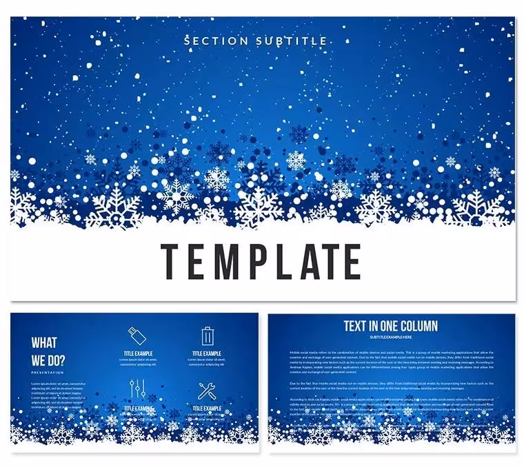 Holiday Snowfall PowerPoint templates