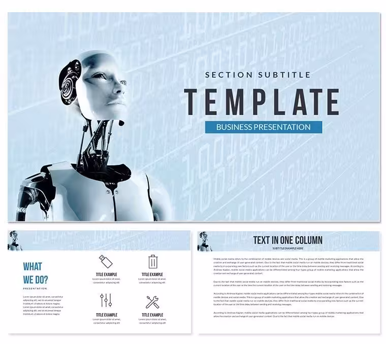 Future Intelligent Robot PowerPoint template