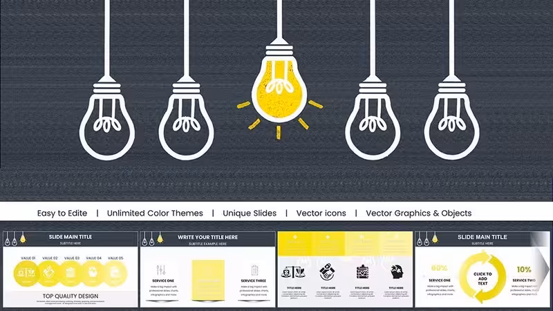 Creative Marketing Keynote Charts Template - Fully Editable | Instant Download