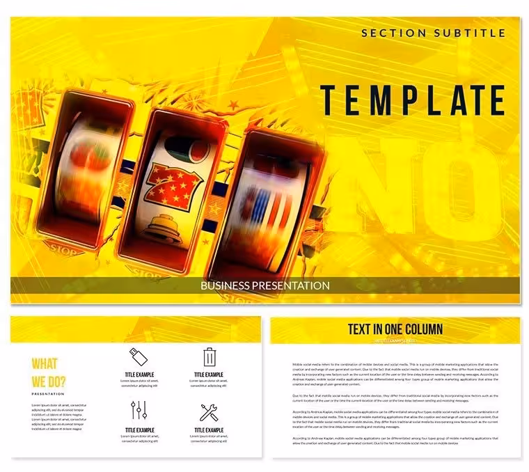 Jackpots Online Casino PowerPoint Templates