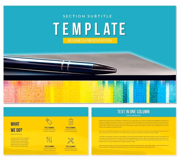 Business Notebook PowerPoint templates Presentation