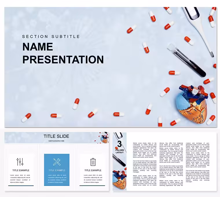Virus Medication, Antiviral drug PowerPoint template