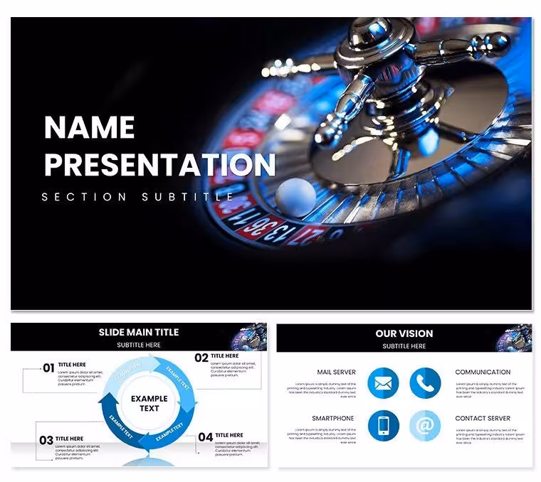Winning Casino Roulette PowerPoint Template