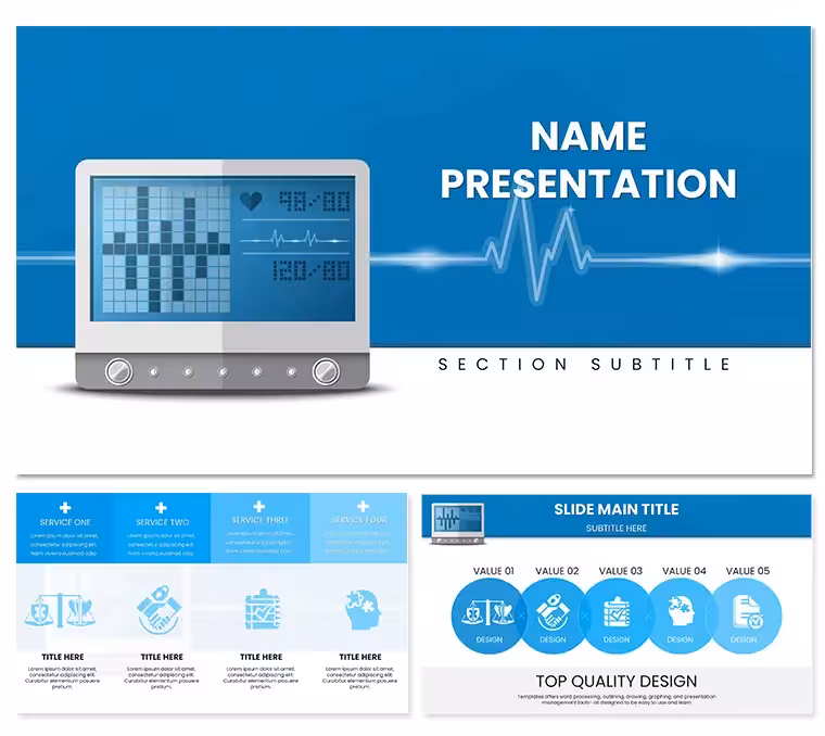 Automatic Blood Pressure PowerPoint Template
