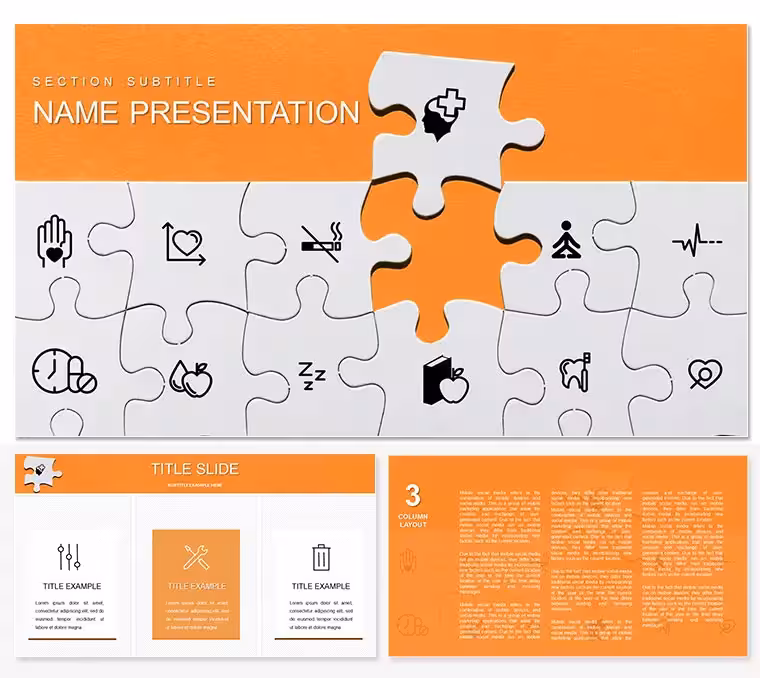 Healthy Lifestyle Tips PowerPoint template
