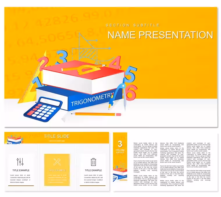 Trigonometry Online Lessons PowerPoint template