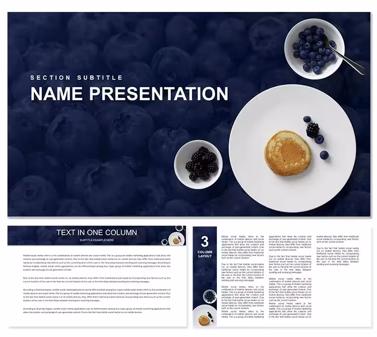 Wildberry Pancakes PowerPoint templates