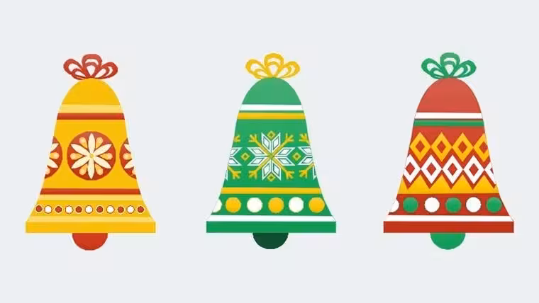 Festive Christmas Bells Keynote Template: Ring in the Holidays with Style