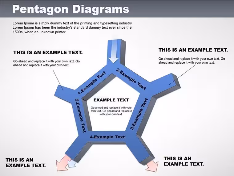 Versatile Pentagon PowerPoint Diagrams Template