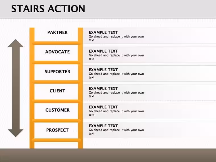 Stairs Action Keynote Diagrams for Progressive Business Visuals