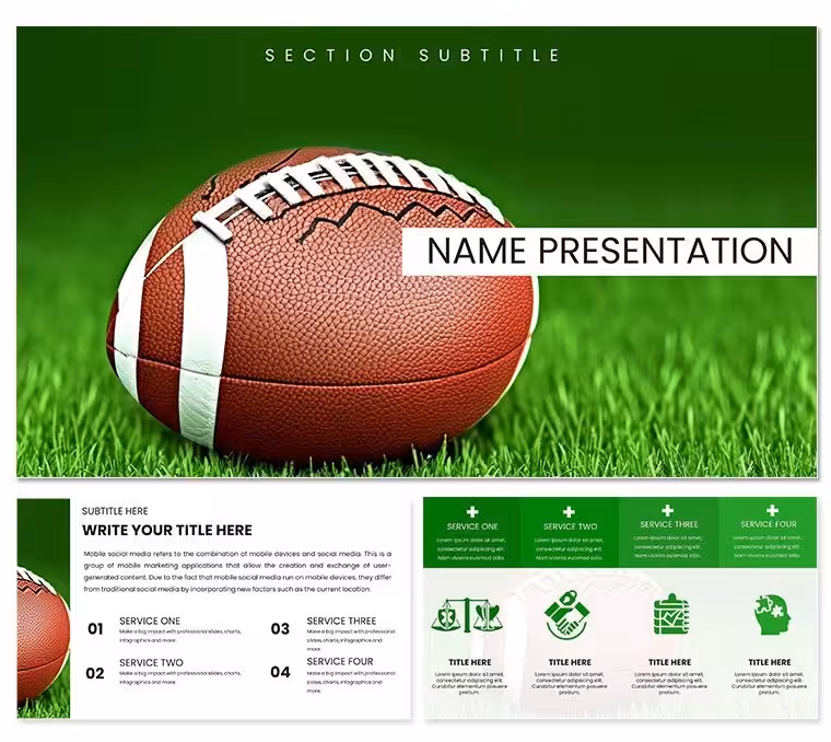 Impactful American Football Ball Keynote Template