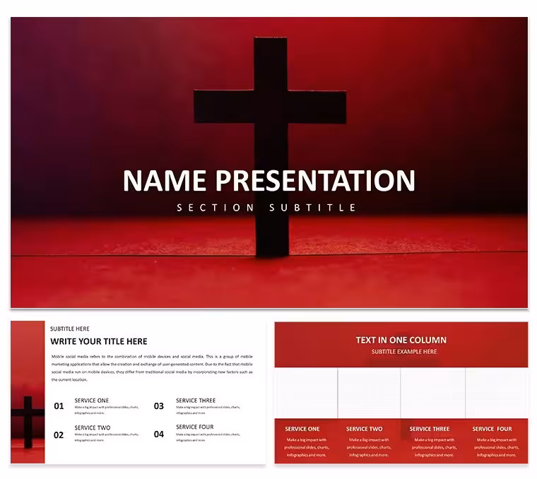 Free Religious PowerPoint Template - Journey of Faith Edition | Instant Download