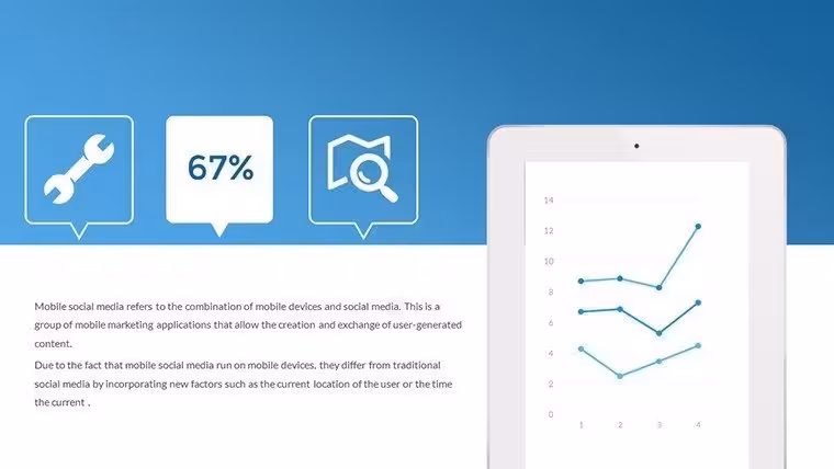 Integration Website and Social Networks PowerPoint Charts Template