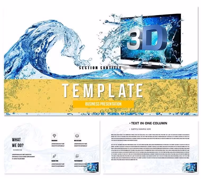 3D TV - Technology PowerPoint template