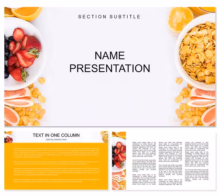 Healthy Eating for Weight Loss PowerPoint template