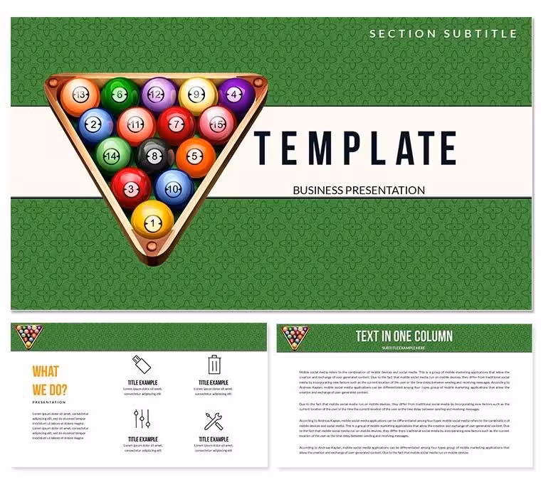 Cue sports - Billiard PowerPoint templates