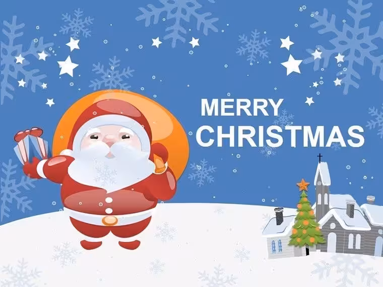 Merry Christmas PowerPoint Diagrams: Festive Holiday Visuals