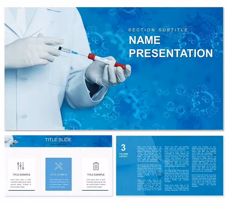Vaccine Virus, Bacteria PowerPoint template