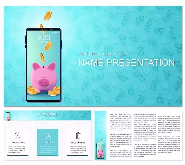 Cashback Service PowerPoint Template: Simplify Finance Narratives with Style